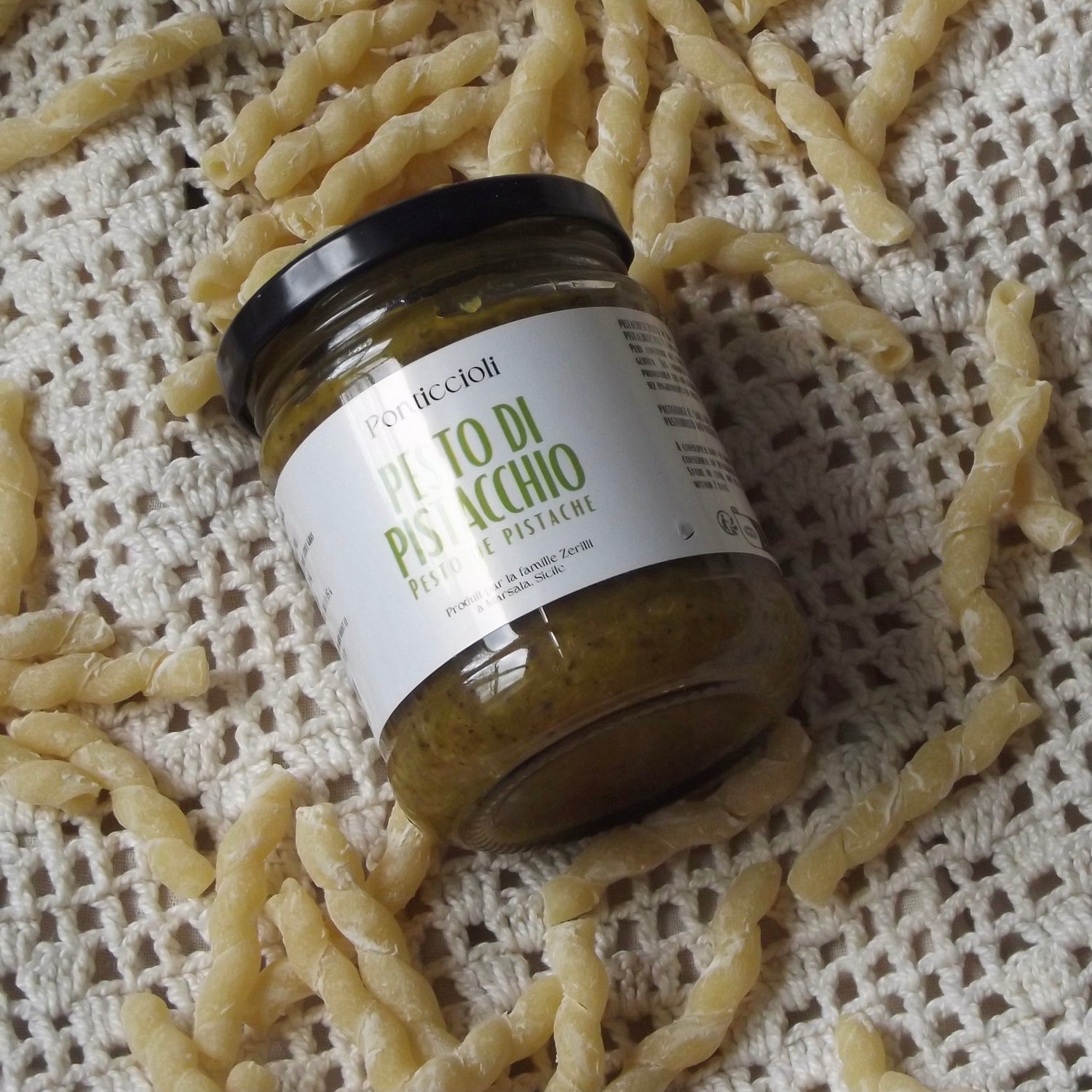 Pasta al pesto di pistacchio - Pâtes au pesto de pistache Ponticcioli