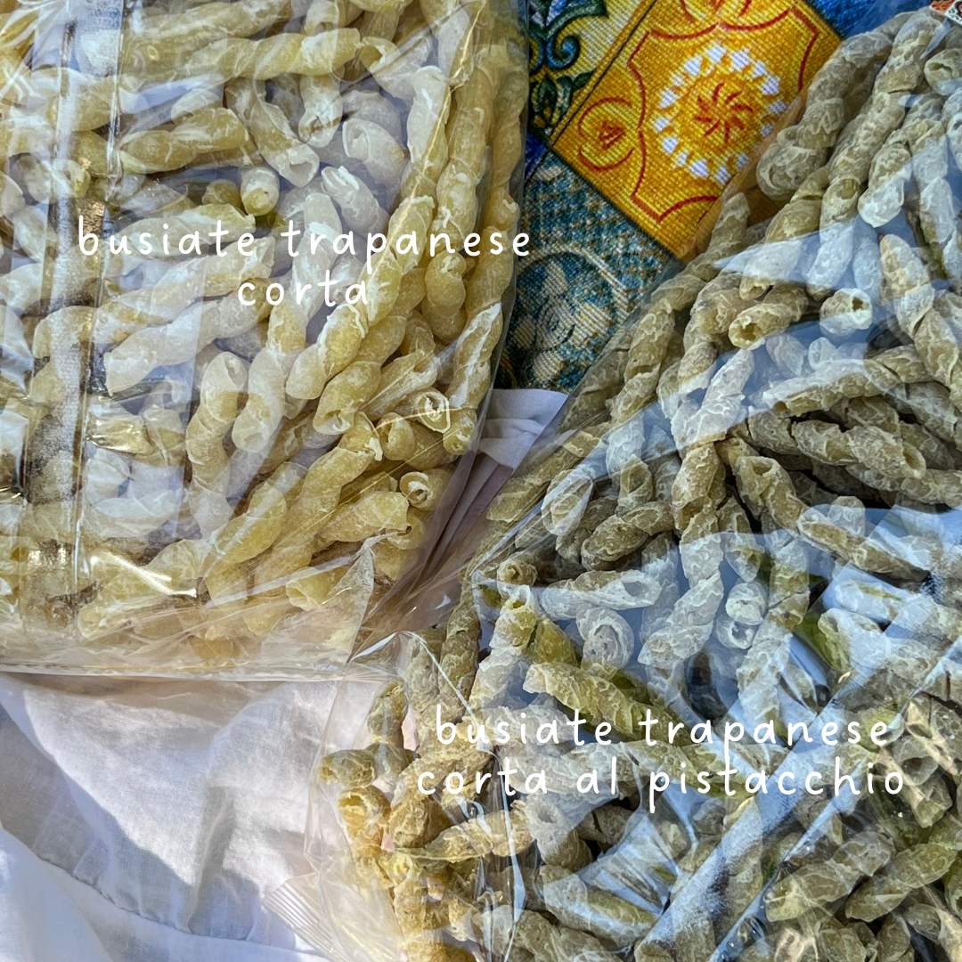 Busiate Al Pistacchio - Pâtes typique Sicilienne à la pistache blé ancien 500g