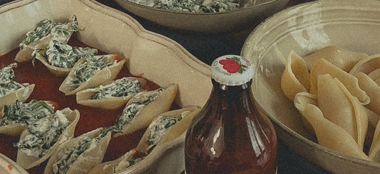 Recette Conchiglioni ripieni di ricotta e spinaci - Conchiglioni farcis à la ricotta et aux épinards