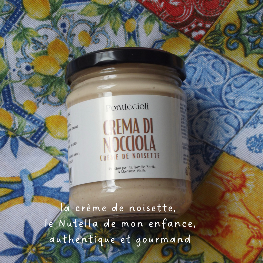 Crema di nocciola di sicilia - Crème de noisette sicilienne