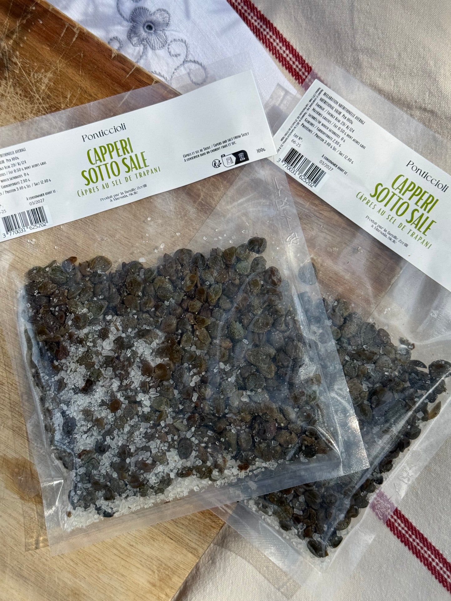 Petites câpres de Sicile au sel de Trapani – Capperi siciliani artigianali