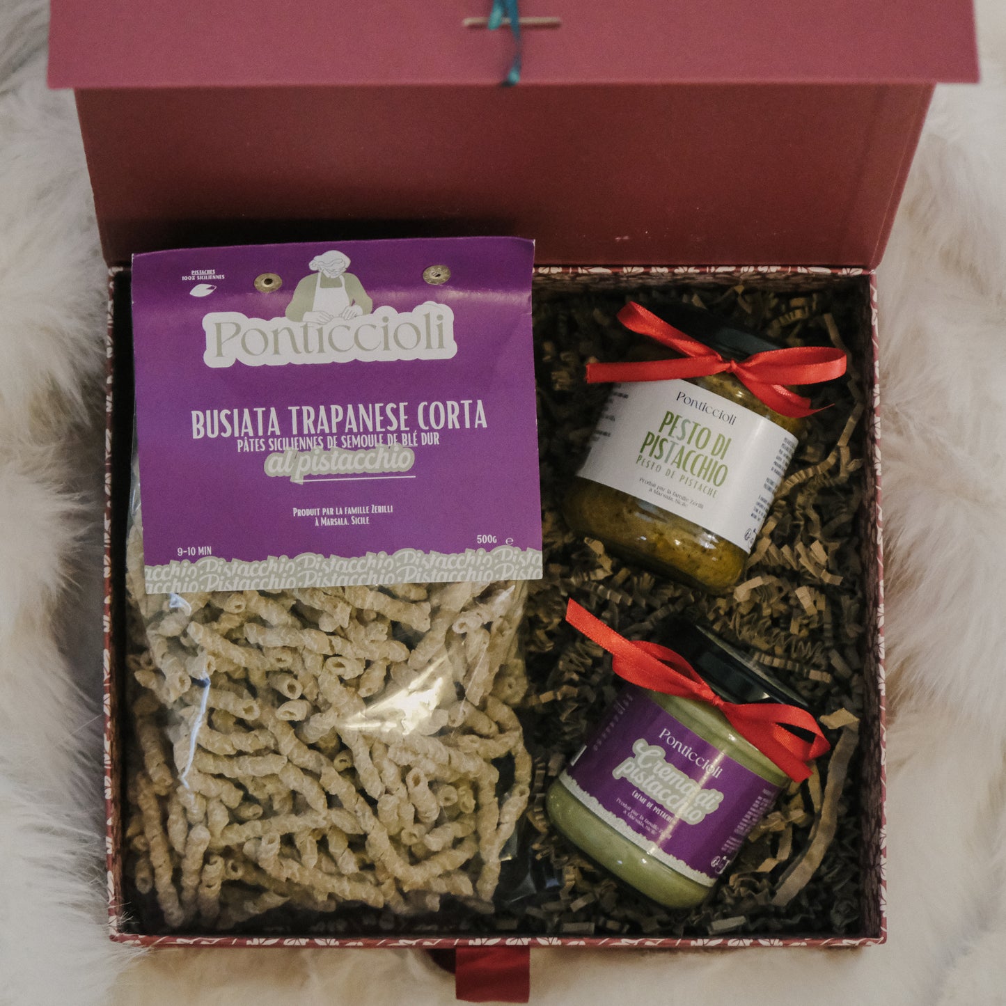 Coffret Gourmand de Noël – 100% Pistache de Sicile, Trois Produits Artisanaux