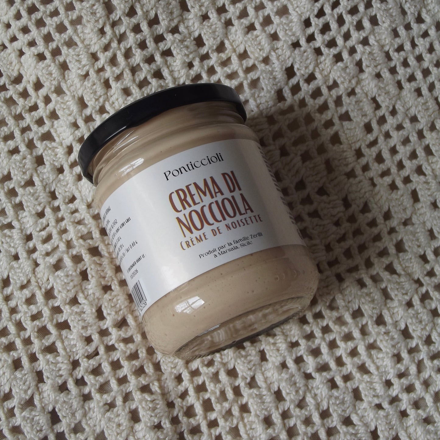 Crema di nocciola di sicilia - Crème de noisette sicilienne