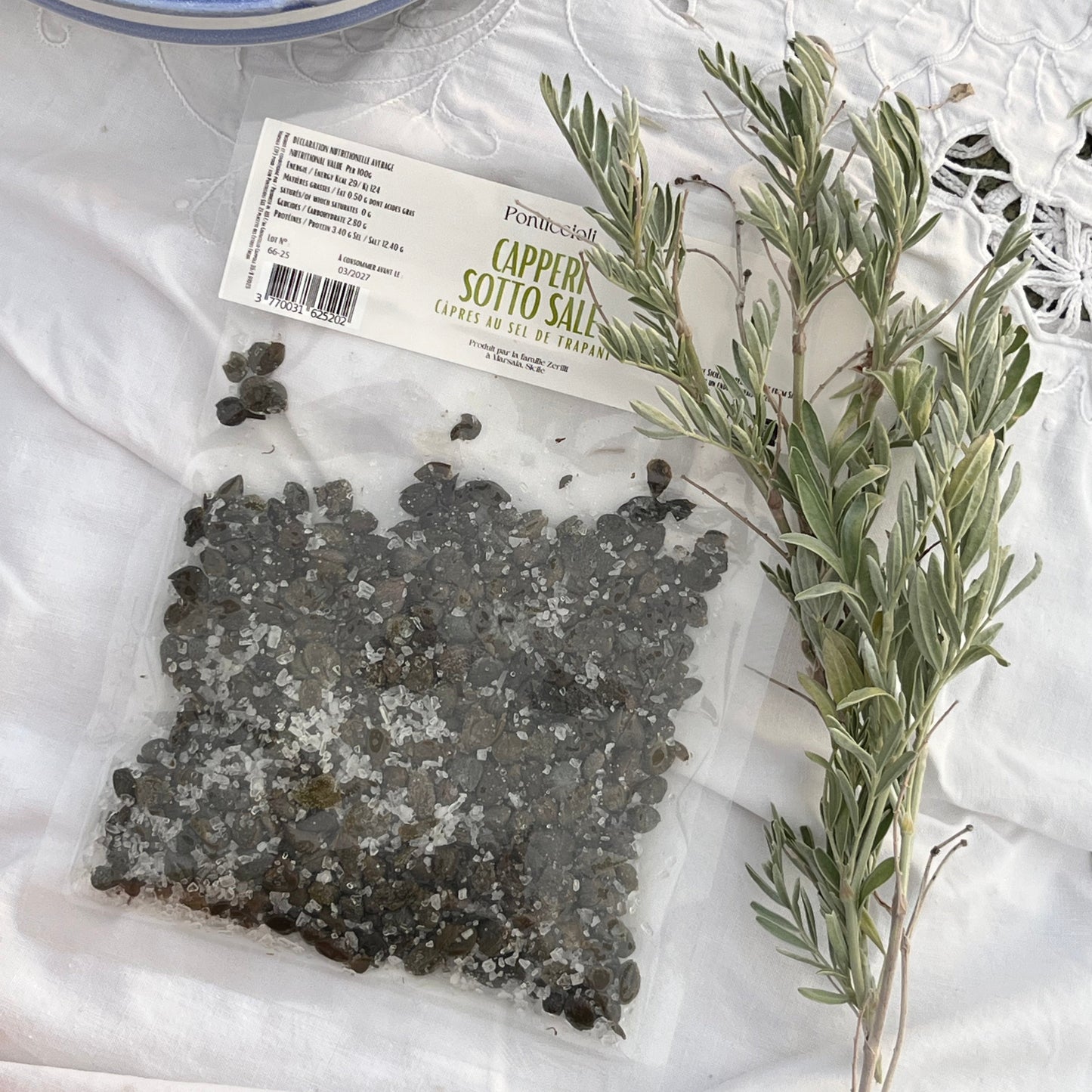 Sachet de petites câpres de Sicile au sel de Trapani - Capperi siciliani